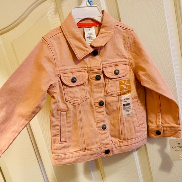 NEW! Carter’s Button Down Pink Denim Jacket - Picture 3 of 12